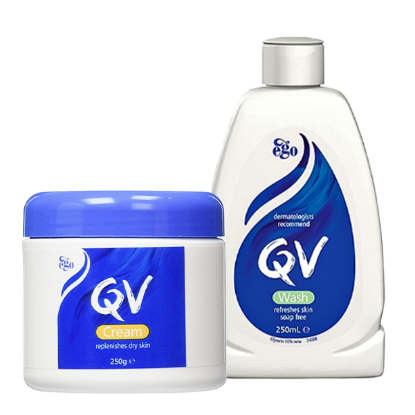 Qv Cream Jar + Qv Refresh Dry Skin Wash Offer Package