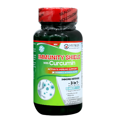 Human Essentials Immunity Shield with Curcumin Caps 30'S