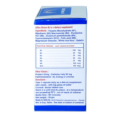 Mega Pharma Ultra Stress-B Caps 60's