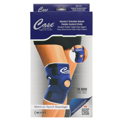  دعامة ركبة مفتوحة مع دعاميات جانبية مقاس موحد من كيس 