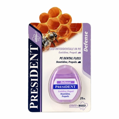 بريزيدنت ديفينس خيط الأسنان بالبروبوليس والهيكستدين 20 م