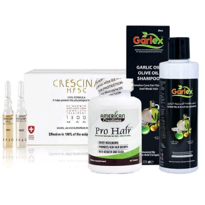 Crescina 1300 man + Garlex  Shampoo + Pro-hair