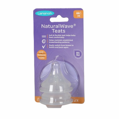 Lansinoh Natural Wave Nipples Medium Flow 2 Pcs
