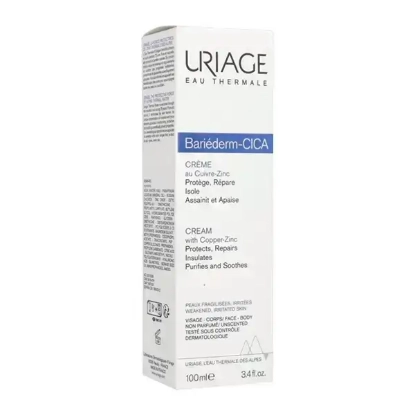 Uriage Bariederm Cica Cream With Cu & Zn 100 ml For Irritated Skin