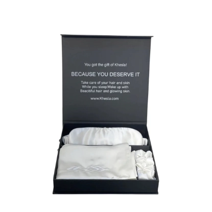 مجموعة النوم الحريري من خصلة - أبيض