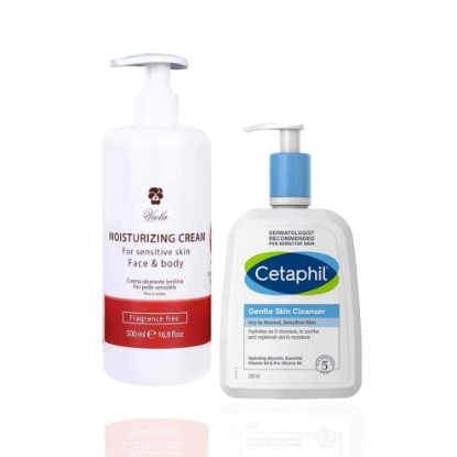 Moisturizing package for dry and sensitive skin