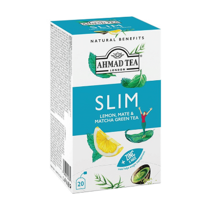 Ahmed Tea Slim + Zinc & Mate Tea Bags 20'S 