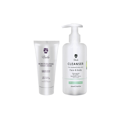 مجموعة عرض فيولا لترطيب اليدين