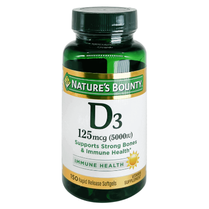 Natures Bounty Vit D 5000 IU Softgels 150'S