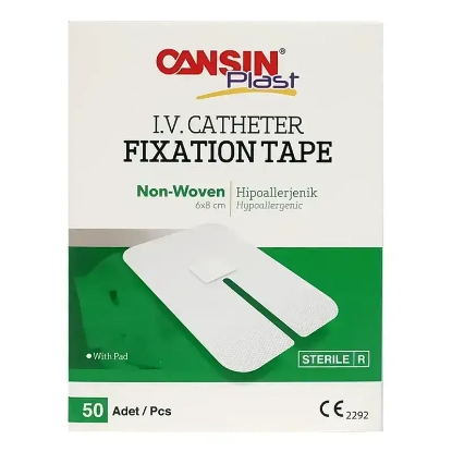 Cansin Plast I.V. Catheter Fixation Tape 6 X 8cm 50 Pcs