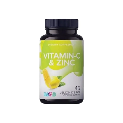 Livs Vit C & Zinc with Lemon Flavor 45 Gummies 