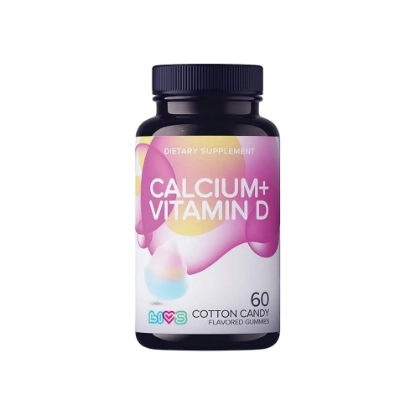 Livs Calcium + Vit D with Cotton Candy Flavor 60 Gummies 