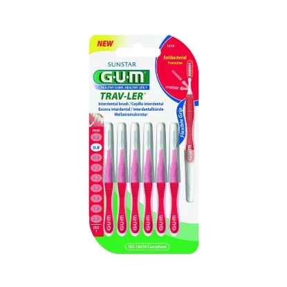 بتلر جم ترافلر فرشاة تنظيف بين الأسنان 0.8 مم 6 قطع 