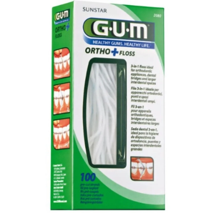 Butler Gum Ortho+ Dental Floss 100 Pcs 