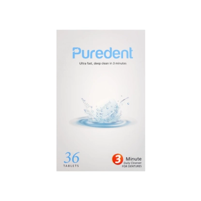 Puredent Denture Daily Cleanser Tablets 36 Pcs