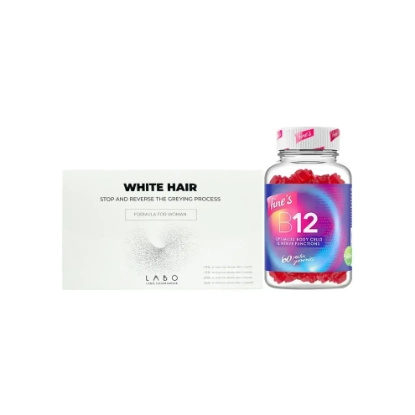 package Crescian White Hair Women + Fines B 12