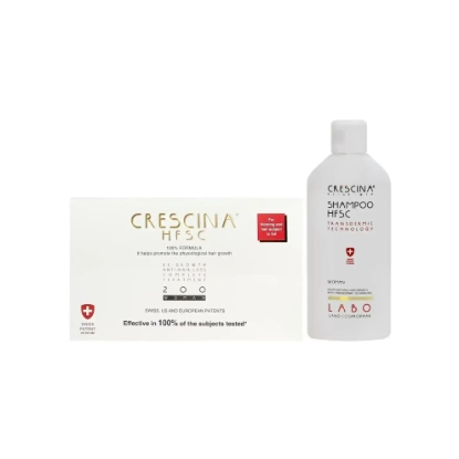 package Crescina 200 Women  10+10 & Transdermic Shampoo For Women